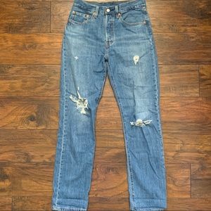 Levi’s distressed 501s